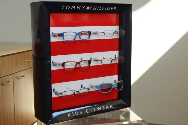 Frames on display at Optimum Vision Care