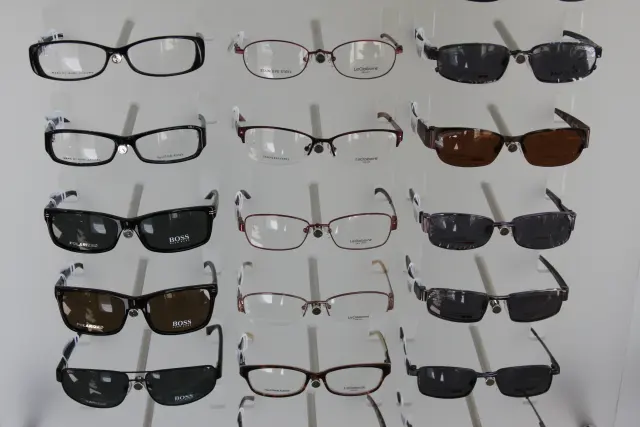 Frames on display at Optimum Vision Care