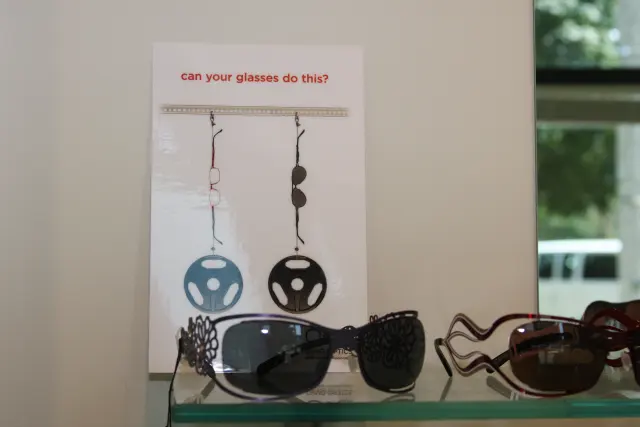 Frames on display at Optimum Vision Care