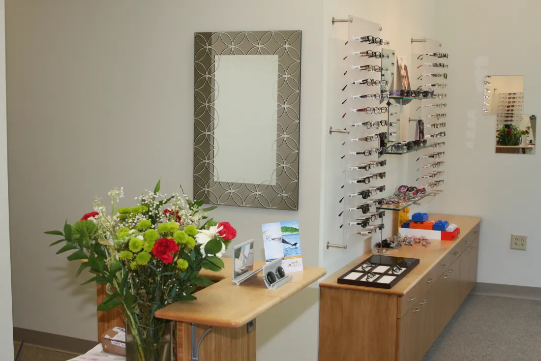 The optical showroom at Optimum Vision Care